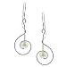 Sterling Silver Faux Pearl Modern Earrings title=