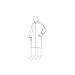 Dupont IC264SWH2X00300B White Tyvek IsoClean Frock, XX-Large (Pack of 30)