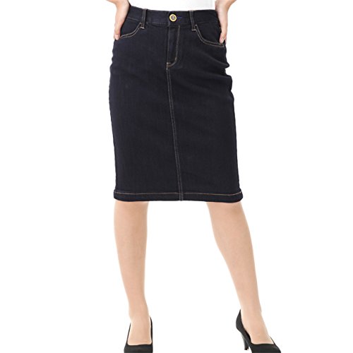 Ｎavy（ネイビー） 魔法の美脚デニムタイトスカートOW 352-1928-64-2 レディース