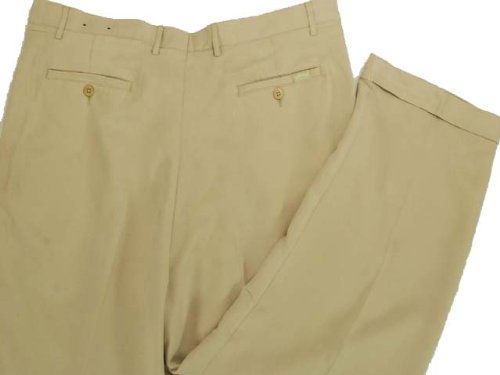 Callaway Sport Microfiber Waffle Stitch Double Pleat Golf Pant Khaki 42x30