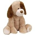 Big Plush Dog - Beige & Brown Stuffed Animal