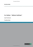 Produkt-Bild: Zu: Sallust - "Bellum Catilinae": Das Pro&ouml;mium