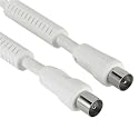 Hama Antennen-Kabel mit Ferritkernen 90 dB 20 m wei&szlig;