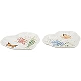Lenox Butterfly Meadow Heart Party Plates, Set of 2