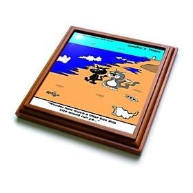 Cat Discovers Worlds Largest Litter Box - 8x8 Trivet With 6x6 Ceramic Tile by 3dRose LLC