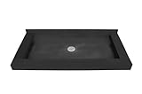 IMAGE OF Tileready Shower Tray 3060CDT-PVC-TR. 30 '' D x 60 '' W, black