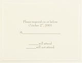 Ivory Pearl Response Cards Wedding Invitations with Envelopes Set of 50