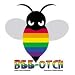 Evilkid - Bee-Otch Rainbow Pride Bumblebee - Sticker / Decal