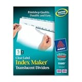 New-Avery 11452 - Index Maker Clear Label Punched Dividers, Multicolor 5-Ta ....