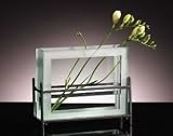 VASE ON RACK - GLASS VASE ON RACK - vase