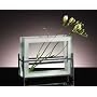 GLASS VASE ON RACK
