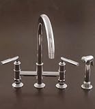 Hudson Kitchen Faucet with Sprayer by Strom Plumbing - Metal Lever Handles