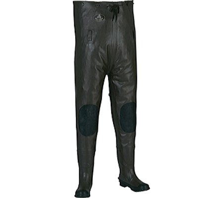 Pro LineÂ® Men's Stream Rubber Chest Waders Cleated, BROWN, 11