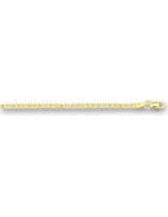 10K Yellow Gold 1.75mm Diamond Cut Mariner Link Chain Bracelet with Lobster Clasp