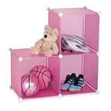 Honey-Can-Do SFT-02166 Plastic Storage Cubes, 3-Pack, Pink