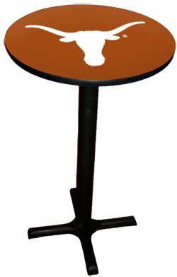 Texas Longhorns Pub Table with Black Commercial Base