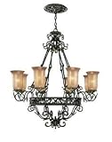 5148-99 WROUGHT IRON FINISH CHELSEA 8 LIGHT CHANDELIER WIMF85