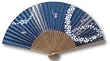 高級絵付扇子・婦人用/唐木中彫 さくらんぼ・553/6.5寸/35間/手貼/収納用文化箱付き