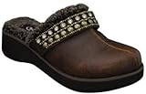 Grazie Shoes Carletta Brown M 7 Rhinestone Embellished Clogs Sherling Lined