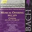 Johann Sebastian Bach: The Musical Offering, Canons BWV 1072 - 1078, 1086 & 1087