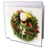 Sandy Mertens Christmas Designs - Advent Wreath - Greeting Cards-6 Greeting Cards with envelopes
