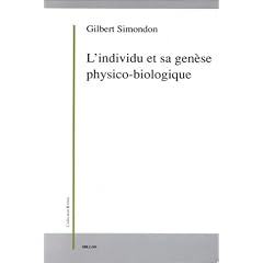 L'individu et sa gen�se physico-biologique