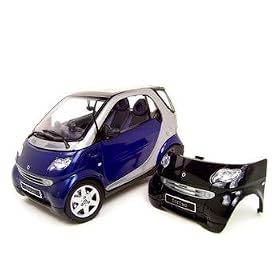 SMART FORTWO COUPE BLUE 1:18 SCALE MODEL