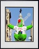 The Philly Phanatic 2008 World Series Parade Double Matted 8 x 10 Photograph in Black Anodized Aluminum Frame