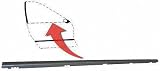 92-95 HONDA CIVIC FRONT DOOR WEATHERSTRIP RH (PASSENGER SIDE), Belt Outer, Coupe, Hatchback, Moulding (1992 92 1993 93 1994 94 1995 95) H450115 72410SR3003