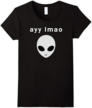 Women's ayy lmao alien shirt XL Black