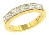 Princess Cut and Baguette Diamond Band 1.38cttw
