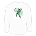 Long Sleeve T-shirt with throw, sport, ball, cricket Large White