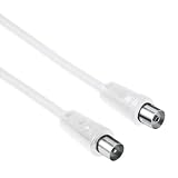 Hama Antennen-Kabel Koax Stecker - Koax Kupplung, 1,5 m, 85 dB