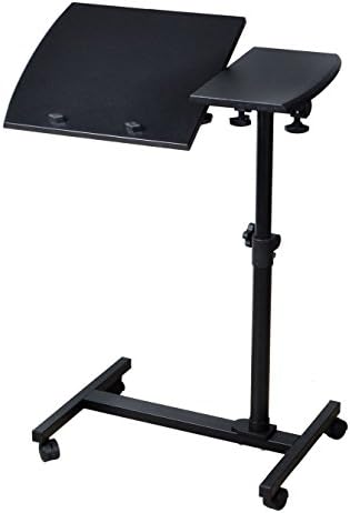 NEW expanding tray table Laptop Over Bed Table Adjustable Rolling Portable Mobile Hospital Tray Stand