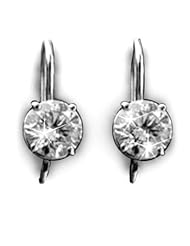 VS 0.50Ct Round Diamond Solitaire Drop Earrings 18k Gold Certify