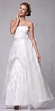 IMAGE OF W7237 Organza Over Satin Bridal Wedding Formal Gown