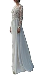 Junior Backless Sheer Applique Chiffon Wedding Dress 