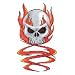 Health & Personal Care : FLAMING SKULL 3 Temporary Tattoo 2.5x3.5