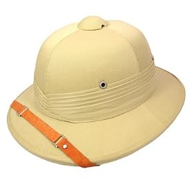 Indian-Style Pith Helmet Khaki One-Size-Fits-Most