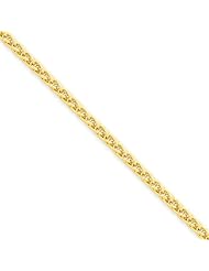 2.8mm, 14 Karat Yellow Gold, Spiga Chain - 18 inch