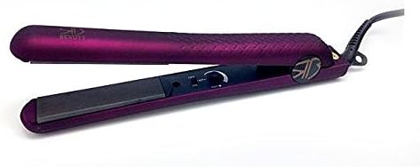 Designer Professional 100% Ceramic Tourmaline Ionic Flat Iron Hair Straightener (Aubergine)