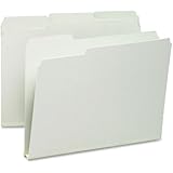 Smead Pressboard File Folder, 1/3-Cut Tab, 1" Expansion, Letter Size, Gray/Green, 25 per Box (13230)