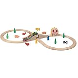 Maxim Wooden Figure 8 Wood Train Set, 35-Pieces