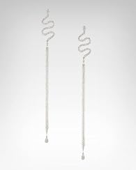 Crystal Snake & Chain Duster Earring