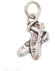 Sterling Silver Ballerina Pointe Shoes Charm