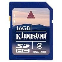 Kingston 16 GB SDHC Class 4 Flash Memory Card SD4/16GB