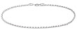 14k White Gold 2mm Diamond-Cut Rope Anklet, 9"