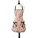 Jessie Steele Bib Ava Cabbage Rose Stripe Apron