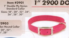 Nylon Double Collar Neon Pink 1X22