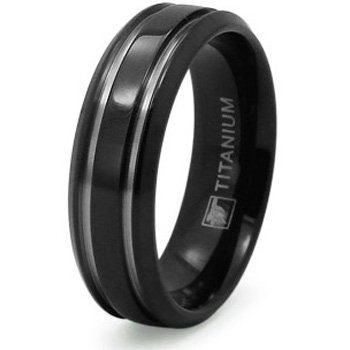 Black Titanium Ring (Sizes 7-13.5)